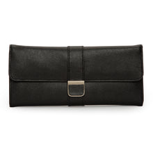 Load image into Gallery viewer, PALERMO Travel Jewellery Roll - BLACK ANTHRACITE - Pewter &amp; Black