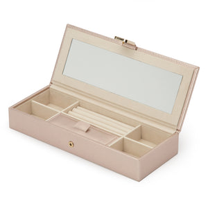 PALERMO Jewellery Safe Deposit Box - ROSE PINK - Pewter & Black