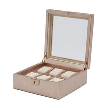 Load image into Gallery viewer, WOLF 1834 PALERMO Six Piece Leather Watch storage Box - ROSE GOLD