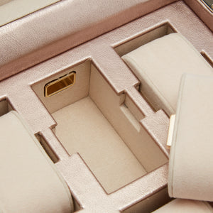 WOLF 1834 PALERMO Six Piece Leather Watch storage Box - ROSE GOLD