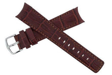 Load image into Gallery viewer, Hirsch PRINCIPAL Curved End Leather watch Strap GOLDEN BROWN 18MM - Pewter &amp; Black