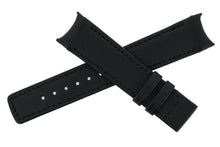 Load image into Gallery viewer, Hirsch HEAVY CALF Curved Ended Deployment Clasp Watch Strap  BLACK 18 mm - Pewter &amp; Black