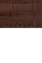 Load image into Gallery viewer, Hirsch TRITONE  Genuine Alligator Watch Strap BROWN 22MM L for Panerai - Pewter &amp; Black