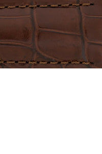 Hirsch TRITONE  Genuine Alligator Watch Strap BROWN 22MM L for Panerai - Pewter & Black