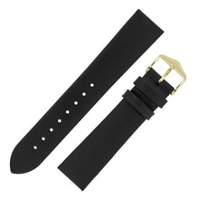 Load image into Gallery viewer, Hirsch DIAMOND CALF flat scratchproof Leather Watch Strap BLACK XL - Pewter &amp; Black