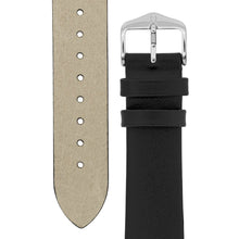 Load image into Gallery viewer, Hirsch DIAMOND CALF flat scratchproof Leather Watch Strap BLACK XL - Pewter &amp; Black