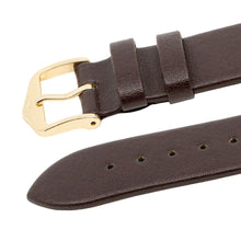 Load image into Gallery viewer, Hirsch Diamond Calf leather Watch Strap BROWN XL EXTRA LONG scratchproof - Pewter &amp; Black