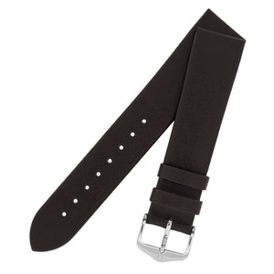 Hirsch Diamond Calf leather Watch Strap BROWN XL EXTRA LONG scratchproof - Pewter & Black