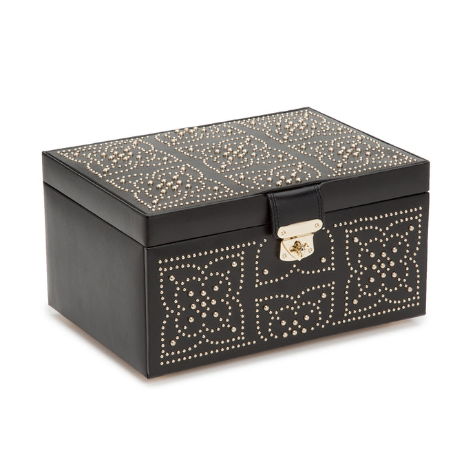 MARRAKESH Medium Jewellery Box - BLACK - Pewter & Black