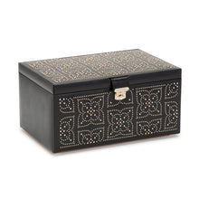 Load image into Gallery viewer, MARRAKESH Large Jewellery Box - BLACK - Pewter &amp; Black
