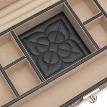 Load image into Gallery viewer, MARRAKESH Flat Jewellery Box - BLACK - Pewter &amp; Black