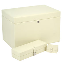 Load image into Gallery viewer, LONDON Large Jewellery Box  - CREAM - Pewter &amp; Black