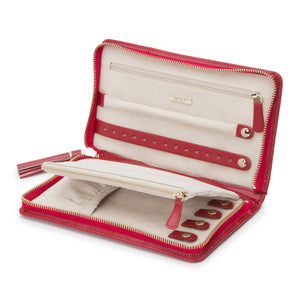 WOLF 1834 CAROLINE - LEATHER JEWELLERY PORTFOLIO - Pewter & Black