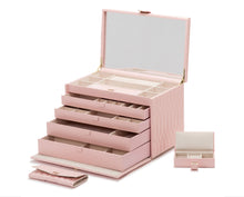 Load image into Gallery viewer, CAROLINE EXTRA LARGE JEWELLERY CASE - Pewter &amp; Black