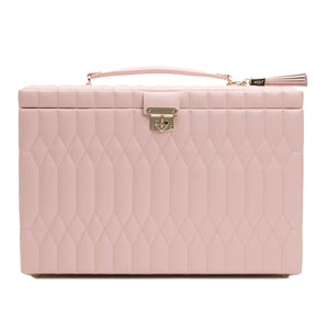 CAROLINE EXTRA LARGE JEWELLERY CASE - Pewter & Black