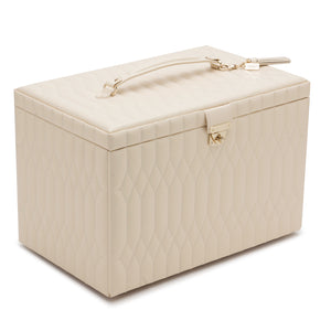 CAROLINE EXTRA LARGE JEWELLERY CASE - Pewter & Black