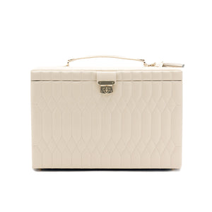 CAROLINE EXTRA LARGE JEWELLERY CASE - Pewter & Black