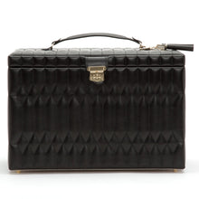 Load image into Gallery viewer, CAROLINE EXTRA LARGE JEWELLERY CASE - Pewter &amp; Black