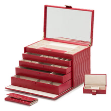 Load image into Gallery viewer, CAROLINE EXTRA LARGE JEWELLERY CASE - Pewter &amp; Black