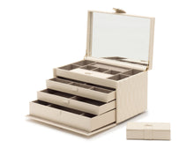 Load image into Gallery viewer, CAROLINE LARGE JEWELLERY CASE - Pewter &amp; Black