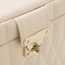 Load image into Gallery viewer, WOLF 1834 CAROLINE MEDIUM LEATHER JEWELLERY CASE - Pewter &amp; Black