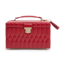 Load image into Gallery viewer, WOLF 1834 CAROLINE MEDIUM LEATHER JEWELLERY CASE - Pewter &amp; Black