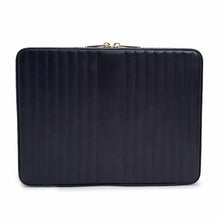 Load image into Gallery viewer, MARIA Large zip case - NAVY - Pewter &amp; Black