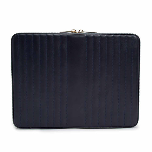 MARIA Large zip case - NAVY - Pewter & Black