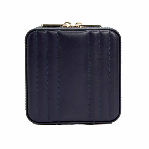 MARIA Small Zip Case - NAVY - Pewter & Black