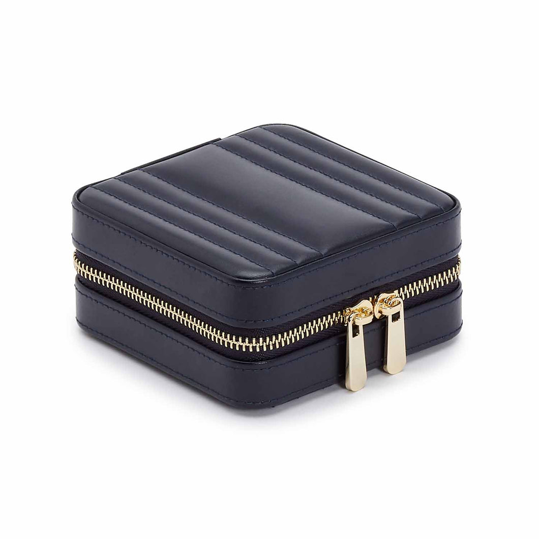 MARIA Small Zip Case - NAVY - Pewter & Black