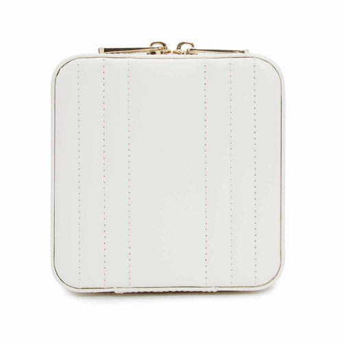 MARIA Small Zip Case - WHITE - Pewter & Black