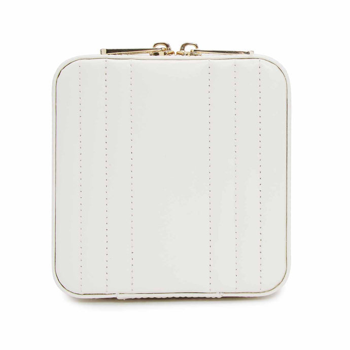 MARIA Small Zip Case - WHITE - Pewter & Black