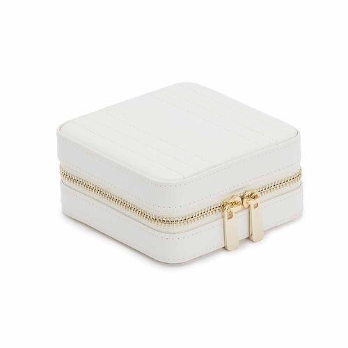 MARIA Small Zip Case - WHITE - Pewter & Black