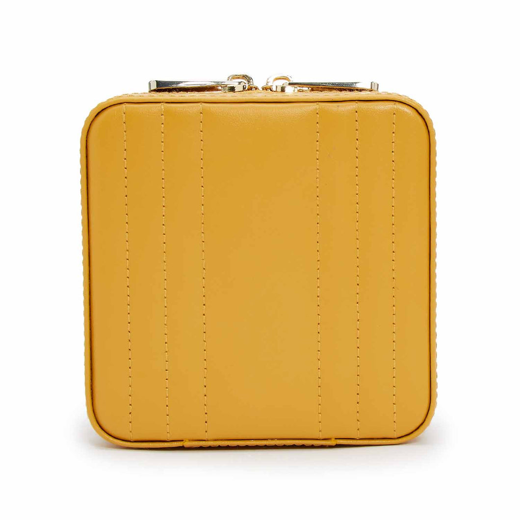 MARIA Small Zip Case - MUSTARD - Pewter & Black