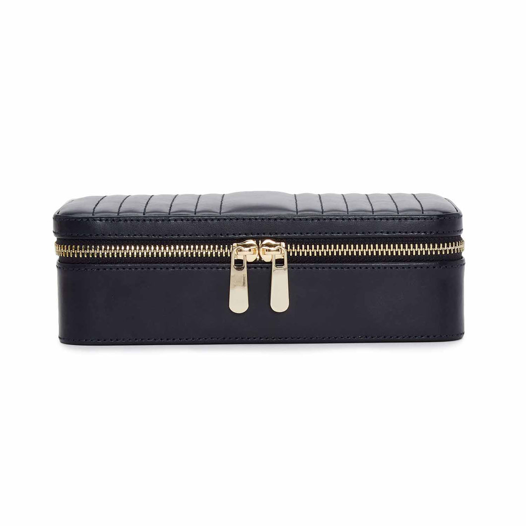 MARIA Medium Zip Case - NAVY BLUE - Pewter & Black