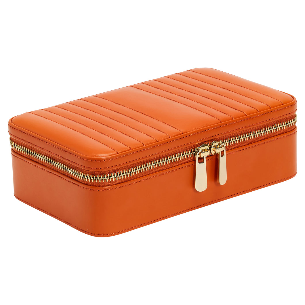 MARIA Medium Zip JEWELLERY TRAVEL Case - Tangerine