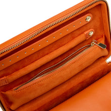 Load image into Gallery viewer, MARIA Medium Zip JEWELLERY TRAVEL Case - Tangerine