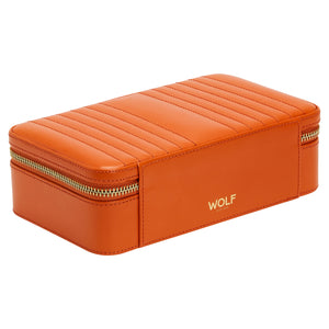 MARIA Medium Zip JEWELLERY TRAVEL Case - Tangerine