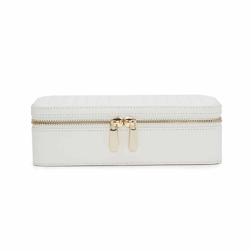 MARIA Medium Zip Case - WHITE - Pewter & Black