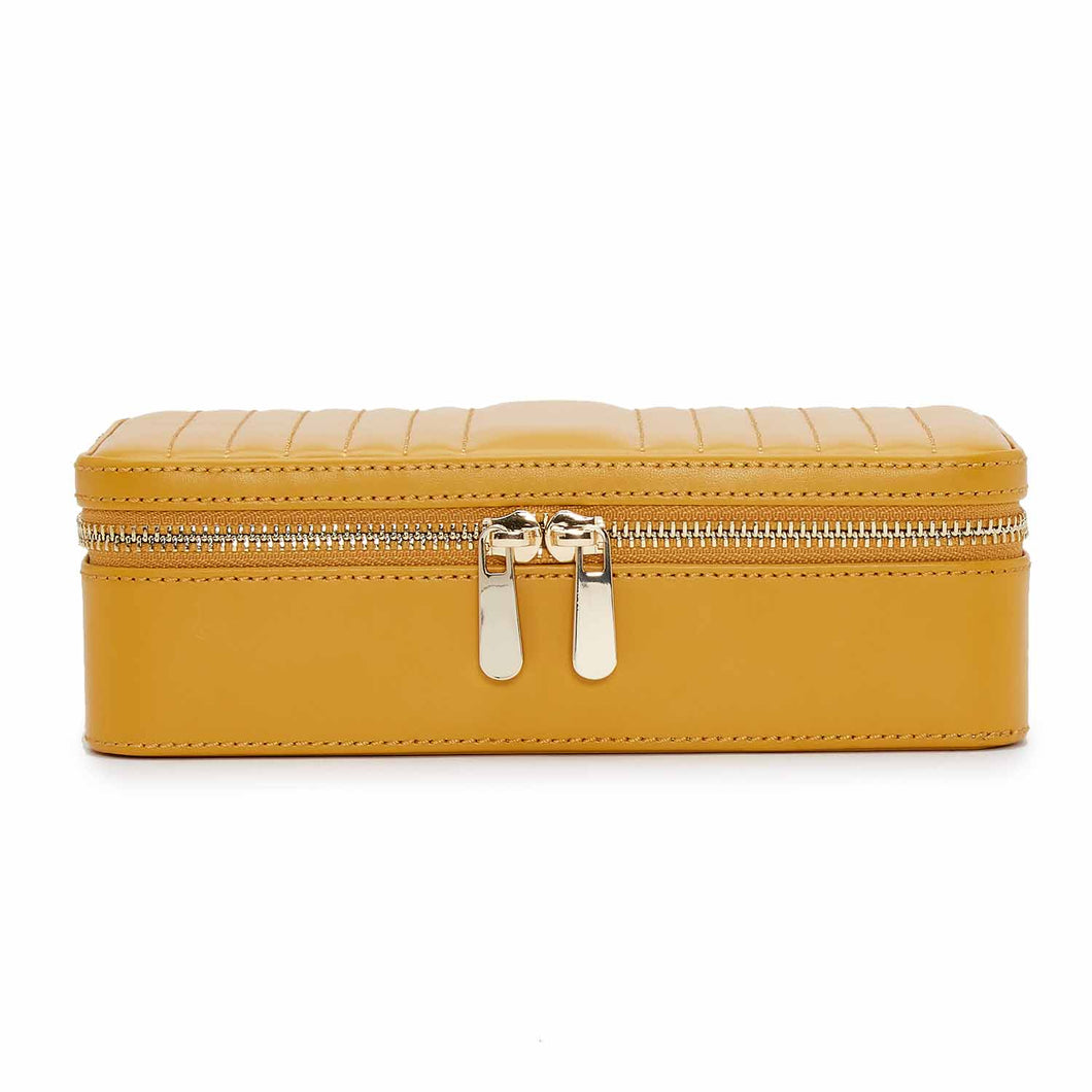 MARIA Medium Zip Case - MUSTARD YELLOW - Pewter & Black