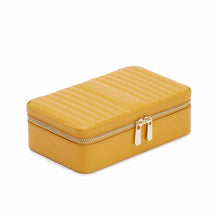 Load image into Gallery viewer, MARIA Medium Zip Case - MUSTARD YELLOW - Pewter &amp; Black