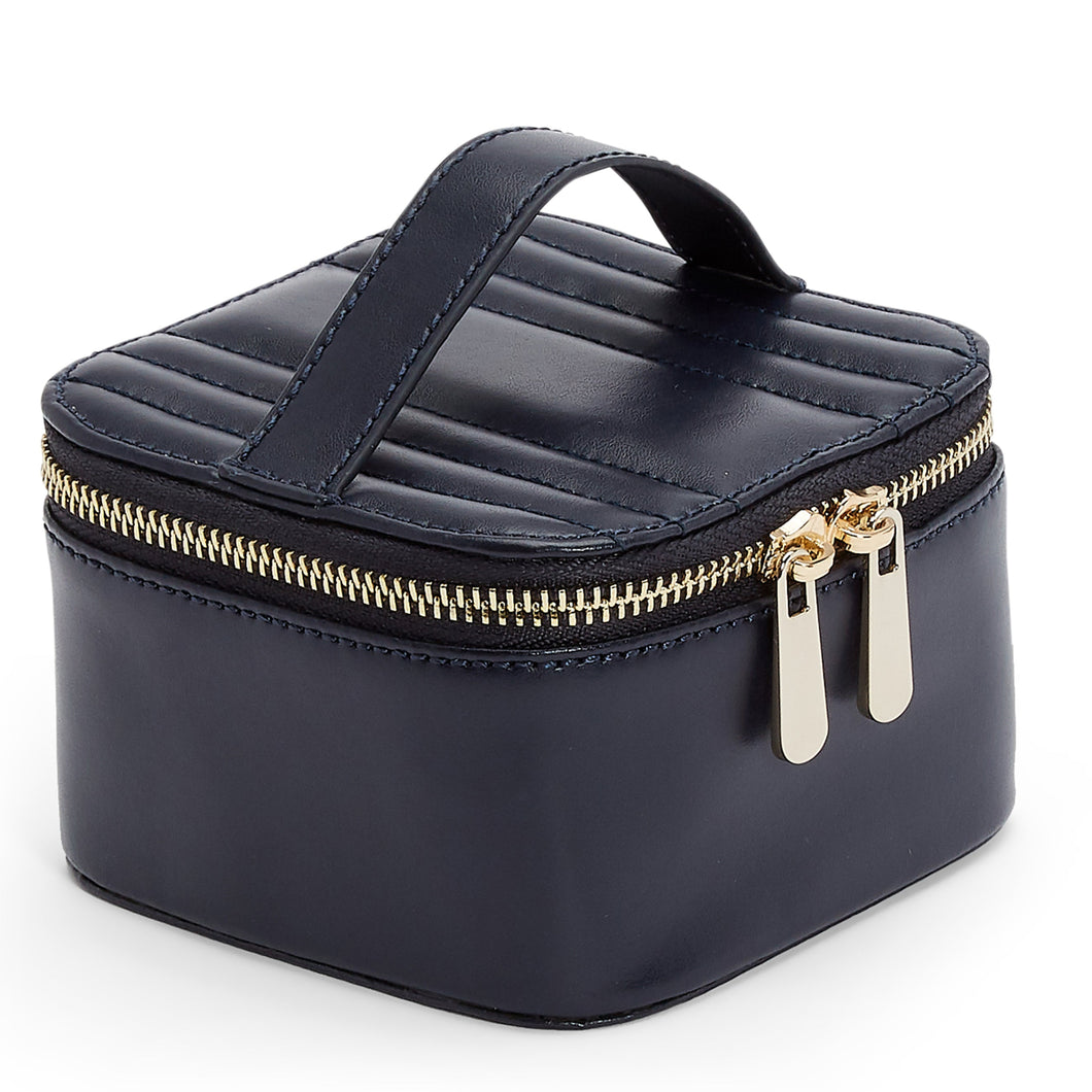 MARIA JEWELLERY CUBE ZIP CASE-  NAVY BLUE