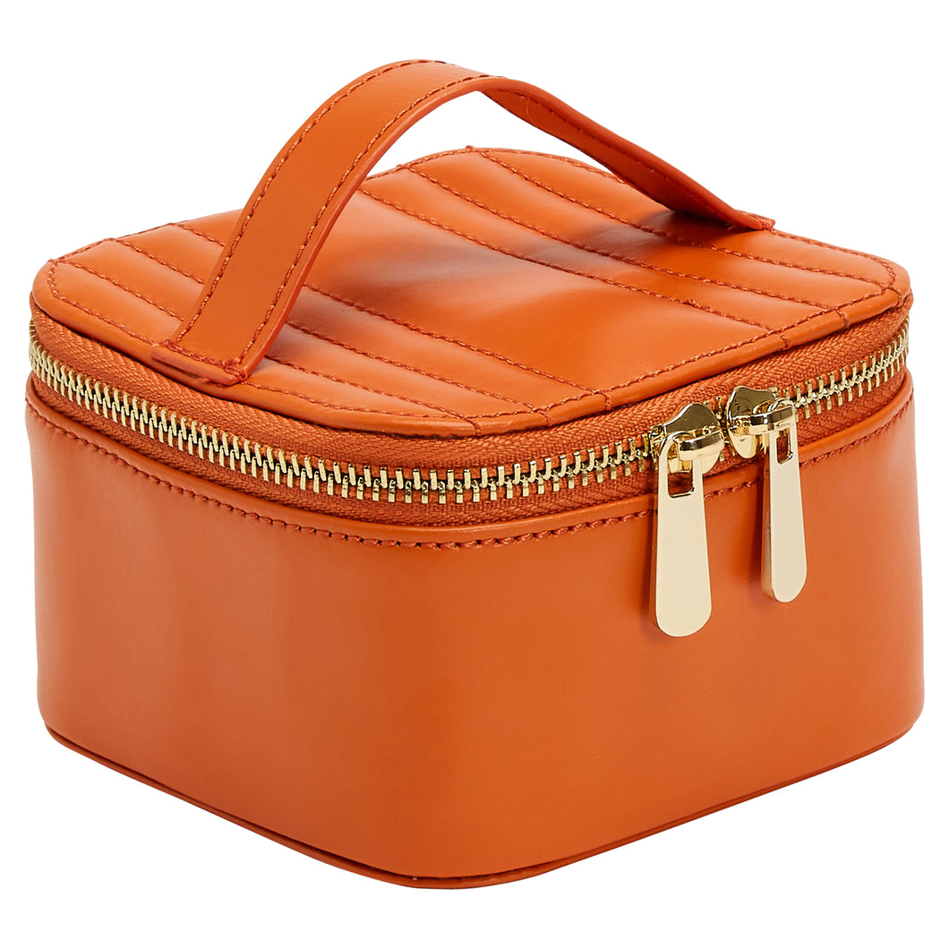 MARIA JEWELLERY CUBE ZIP CASE-  TANGERINE