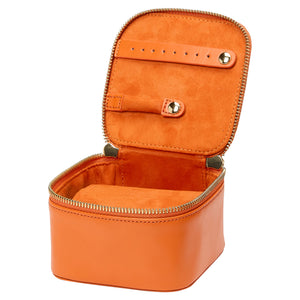 MARIA JEWELLERY CUBE ZIP CASE-  TANGERINE