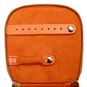 MARIA JEWELLERY CUBE ZIP CASE-  TANGERINE