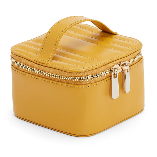 MARIA JEWELLERY CUBE ZIP CASE-  MUSTARD