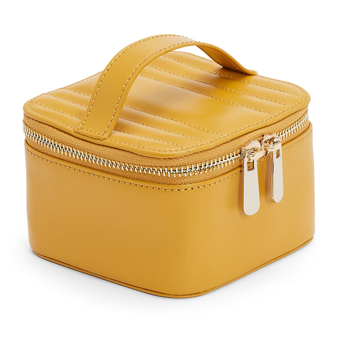 MARIA JEWELLERY CUBE ZIP CASE-  MUSTARD