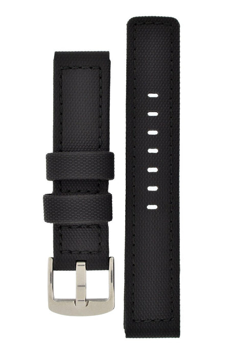 BALLISTIC PU Sport Watch Strap in BLACK / BLACK