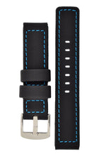 Load image into Gallery viewer, BALLISTIC PU Sport Watch Strap in BLACK / BLUE