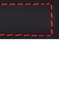 BALLISTIC PU WATERPROOF NYLON Sport Watch Strap in BLACK / RED